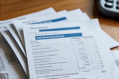 Symbolbild für Schuldenkonsolidierung, zeigt geordnete Finanzdokumente